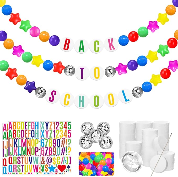 Simgoing Classroom Decor DIY Giant Friendship Bracelet Garland Teacher Table by Simgoing