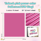 Tintnut Hot Pink Heat Transfer Vinyl, 6 Sheets 12×10in Iron on Vinyl | Bright - Image 2