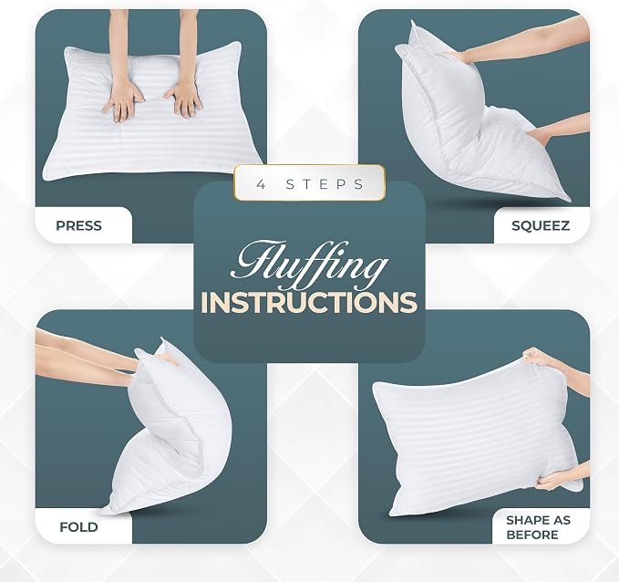 Utopia Bedding Bed Pillows for Sleeping European Size, Down Alternative Pillow - Image 8