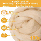 Wool Roving - 3.5oz Needle Felting Wool Roving - Image 2