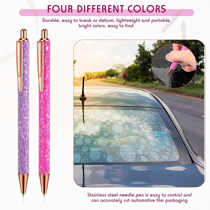 Epakh 2 Pieces Weeding Pen Vinyl Pen Pin Weeding Tool Fine Point Glitter Metal - Image 6