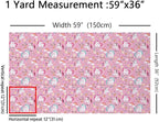 Rainbow Unicorn Fabric by The Yard, Cute White Horse Animal Soft Flannel - Image 2