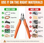 KATA Mini Flush Cutters, 5-Inch Wire Cutters Plier - Image 5