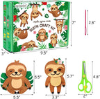 CiyvoLyeen Kids Sewing Kit Crafts – DIY Sloth & Jungle Animal Felt Crafts - Image 2
