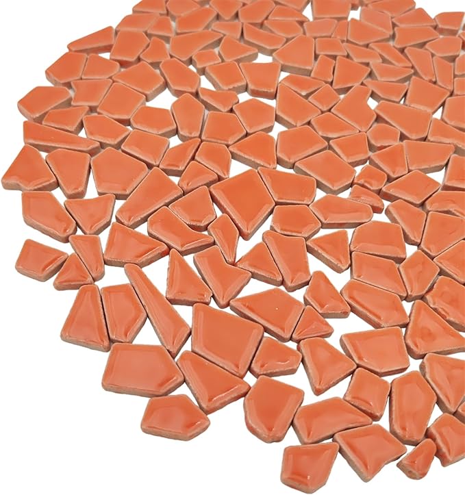 200g Ceramic Mosaic Tiles for Crafts, Irregular Stained Ceramic 0.2"x0.8" - Image 2