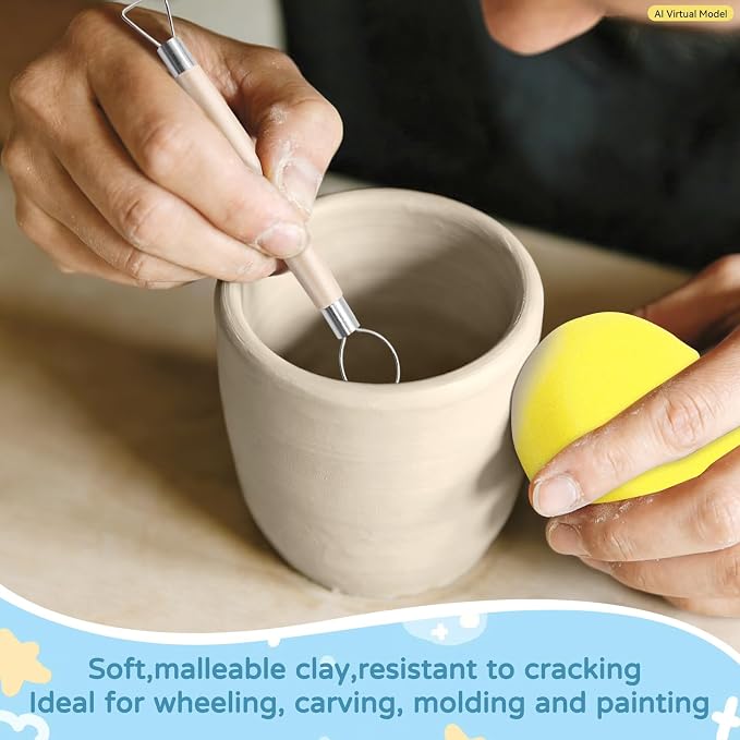ZEHIQ White Air Dry Clay 2.2 lbs - Image 5