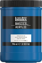 Liquitex BASICS Acrylic Paint, 946ml Jar, Cerulean Blue Hue by Liquitex