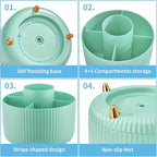 Marbrasse Desk Organizer, 360-Degree Rotating Pen Holder, Desk Organizers and - Image 4
