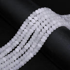 Songxi 5x8mm Natural Clear White Jade Stone Rondelle Beads, Gemstone - Image 4