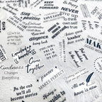 50Pcs Motivational Transparent Quote Stickers by YOKSAS