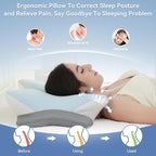 Cervical Neck Pillow for Pain Relief- Memory Foam Orthopedic Pillow, Ergonomic - Image 3
