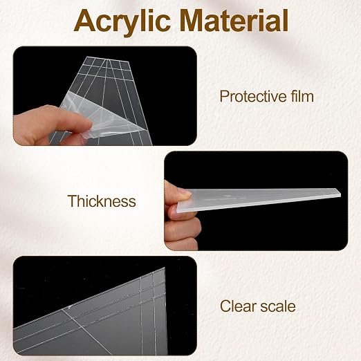 10 Pcs Quilting Templates, Reusable Acrylic Quilting Rulers Set - Image 4