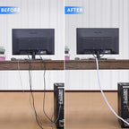 AGPTEK Cable Sleeve Cover, Home Office Wire Management Computer TV Wire Loom - Image 6