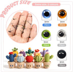 TOAOB 100pcs 3mm Glass Eyes Kits Mixed Colors - Image 2