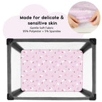 Yoofoss Pack and Play Sheets Fitted, Mini Crib Sheets 2-Pack - Image 2