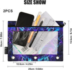 Custom Mystical Wolf Face Pencil Pouch - Image 3