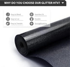 HTVRONT Glitter HTV, Easy-Weed for Craft Design - Image 3