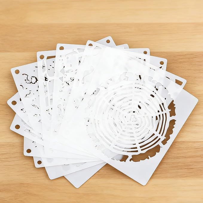 16PCS Geometric Stencils for Painting, Reusable Abstract Layering Stencils for - Image 3