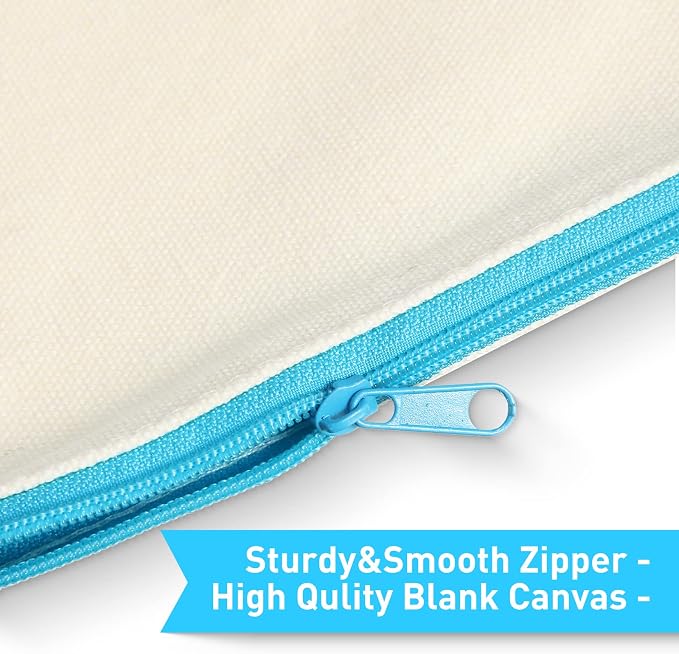 Reginary 80 Pack Canvas Zipper Makeup Bags Bulk Pencil Pouches Blank DIY Craft - Image 3