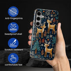 Case for Samsung Galaxy S25 Case, Cute Christmas Reindeer Design Hybrid Dual - Image 3