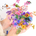 Transparent Pressed Flower Stickers 320 PCS-Dried Resin Leaves- Floral - Image 2