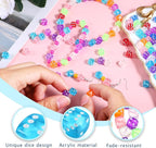 200Pcs Acrylic Dice Beads, 8mm/0.3in Colorful Clear Dice Beads - Image 3