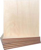 8 Pieces Unfinished Wood Sheet 8x8x3/16 Inch Thick Basswood Plywood Board - Image 2