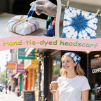 Cotton White Bandana, Handkerchiefs Headband Head Wrap Scarf - Image 3