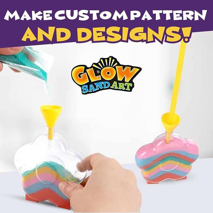 Create Your Own Magic Sand Art Glitter Activity | Glow in the Dark Colored - Image 3