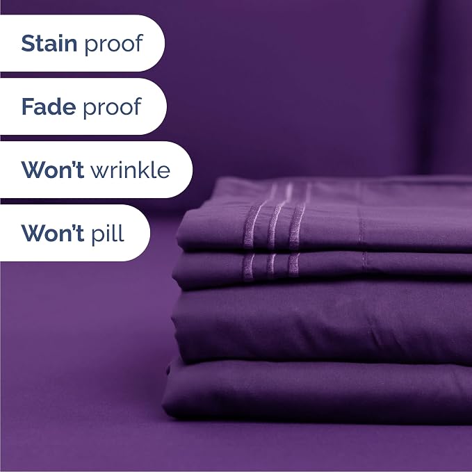 Queen Size 4 Piece Sheet Set - Image 5