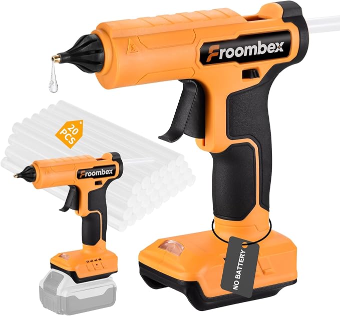 100W Cordless Hot Glue Gun for DeWalt 20V MAX Battery | Wireless Electric Power by Unknown