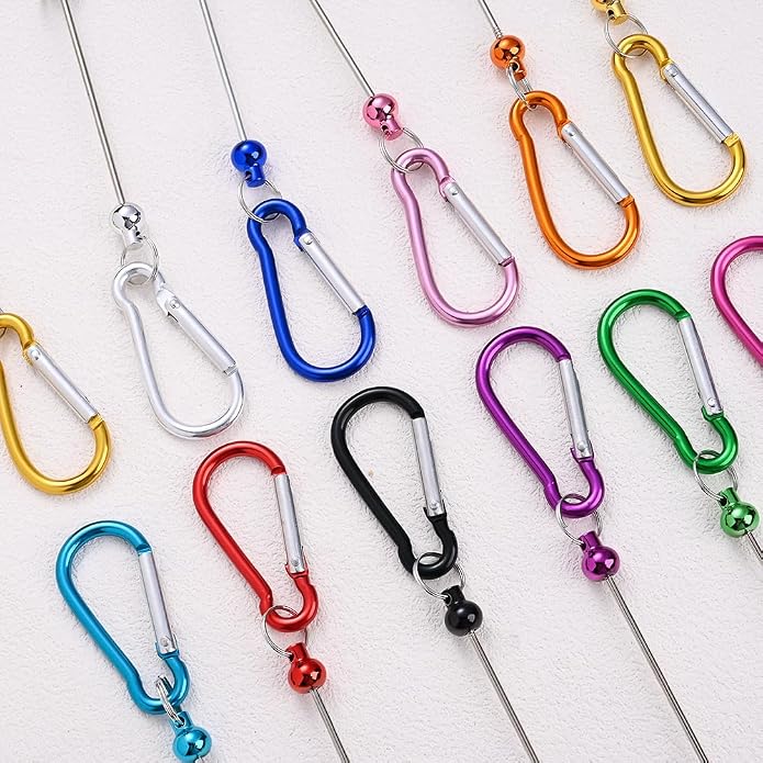 22 PCS Beadable Keychains Bars Bulk 11 Colors DIY Beaded Keychain Making Kit - Image 5