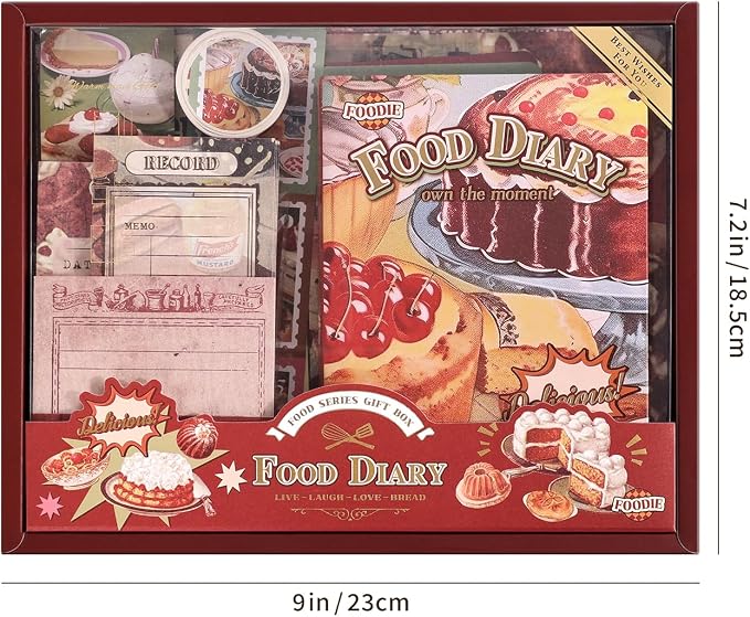 Scrapbooking Supplies Kit, Vintage Culinary Aesthetic Scrapbook Kit - Image 3