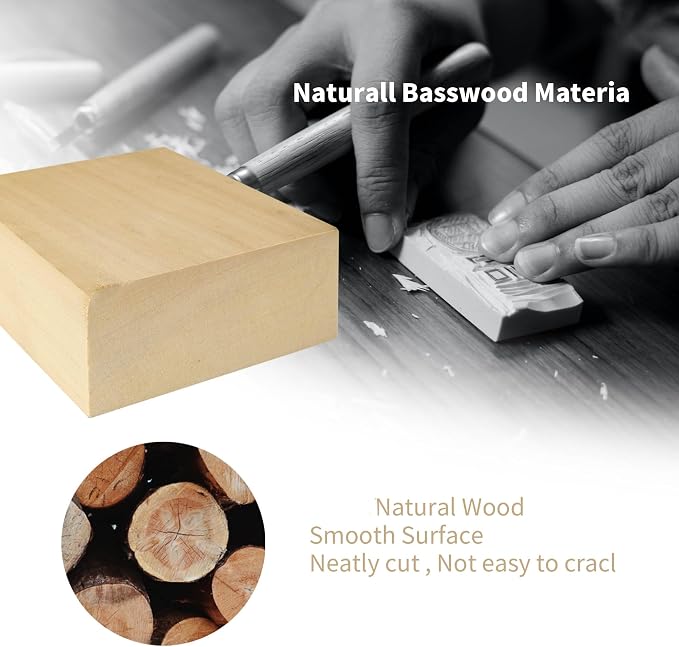 4 Pack Unfinished Basswood Blocks - Image 4
