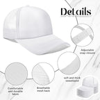 Vabean 24 Pack Sublimation Blank Cap Trucker Mesh Cap Unisex Plain Blank - Image 2