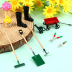 Miniature Fairy Garden Accessories Set 9 Pcs 1:12 Mini Metal Spade Pestle - Image 4