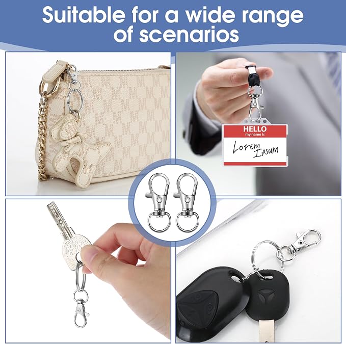 50 PCS in 25 Sets, Metal Swivel Lobster Claw Clasps, Keychain Clip - Image 6