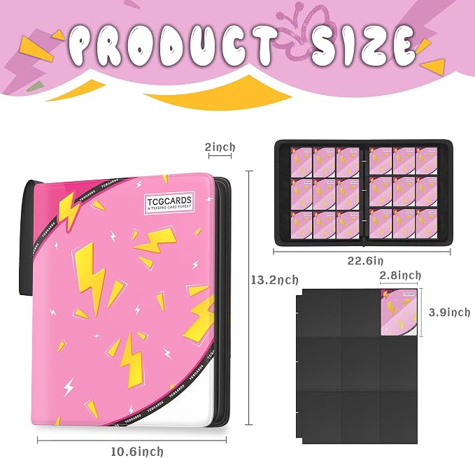 Trading Card Binder 9 Pocket, Card Binder 900 Pockets, Card Book Holder Cards - Image 2