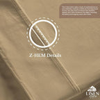Linen Home 100% Cotton Percale 1 Flat Sheet, King Size - Image 5