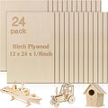 24 Pcs Baltic Birch Plywood, School DIY Projects, CNC Cutting, Wood Burning 24 by Vemkyrio