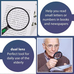 Feosky Handheld Reading Magnifier, 10X Magnifier, 75mm Shatterproof Lens - Image 3