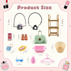 93 PCS Miniature Dollhouse Accessories Dollhouse Bathroom and Makeup Set - Image 3