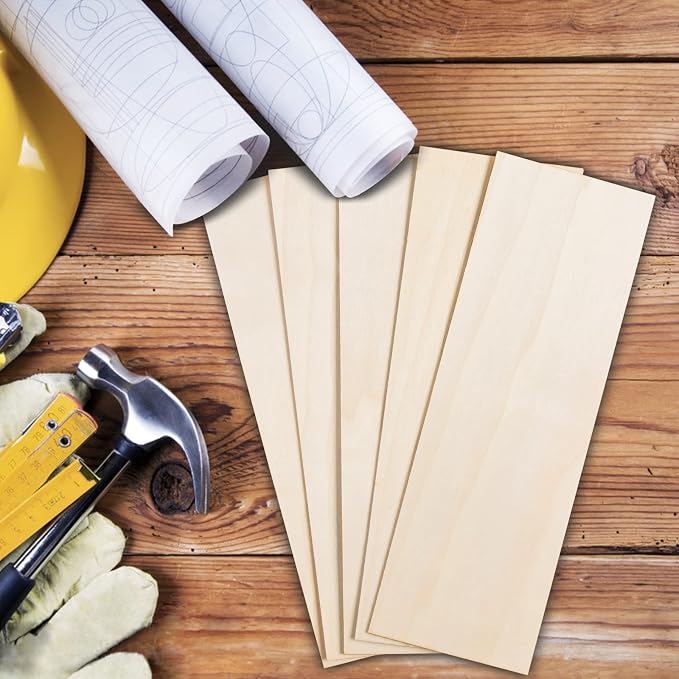 12 Pack Basswood Sheets for Crafts 12 x 4 x 1/8 Inch-3 mm Thick Unfinished - Image 6