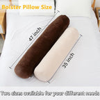 1 MIDDLE ONE Round Body Pillow for Adults, Long Bolster Pillow for Bed - Image 2