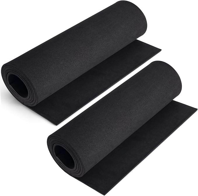 2-Pack Black Eva Foam Sheets roll, Premium eva Craft Foam 5mm Thick, 13.9" x 59" by MEARCOOH