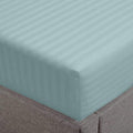 Feather & Stitch 1 PC Fitted Sheet Twin Size, 100% Cotton Damask Sateen Weave by FEATHERSTITCHNEWYORK