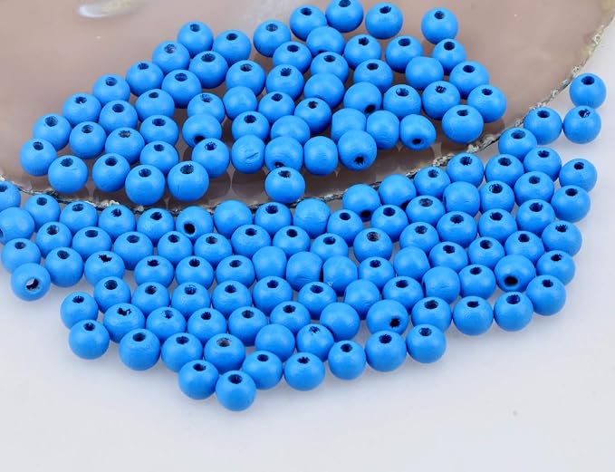 AD Beads Wood Spacer Loose Wooden Craft Beads Big Hole Beads Assorted - Image 4