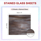 PATIKIL 4 x 4 Inch Transparent Stained Glass Sheets, 2 Sheets Mosaic Glass - Image 2