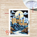 FREEBLOSS DIY Cross Stitch Wall Painting Castle Pattern Cross Stitch Kit Home - Image 3