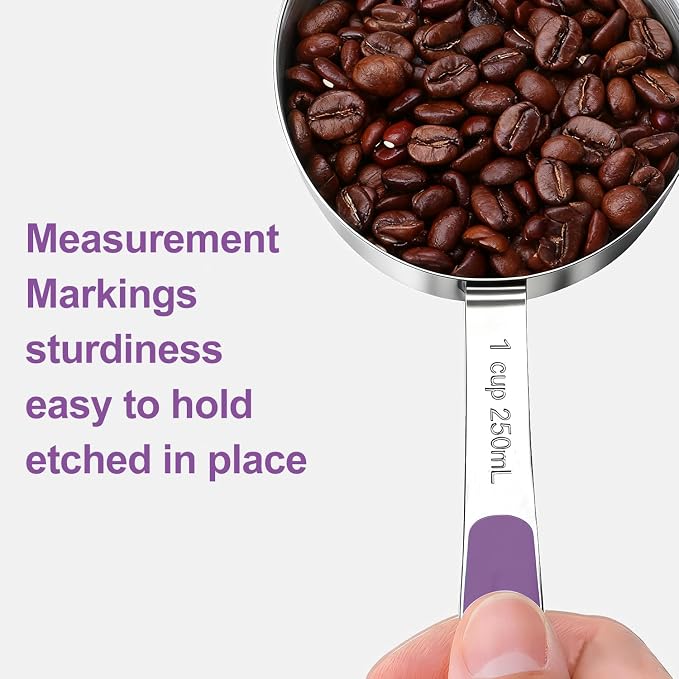 Bopei Measuring Cups and Spoons Set Stainless Steel 10 Piece - Image 3